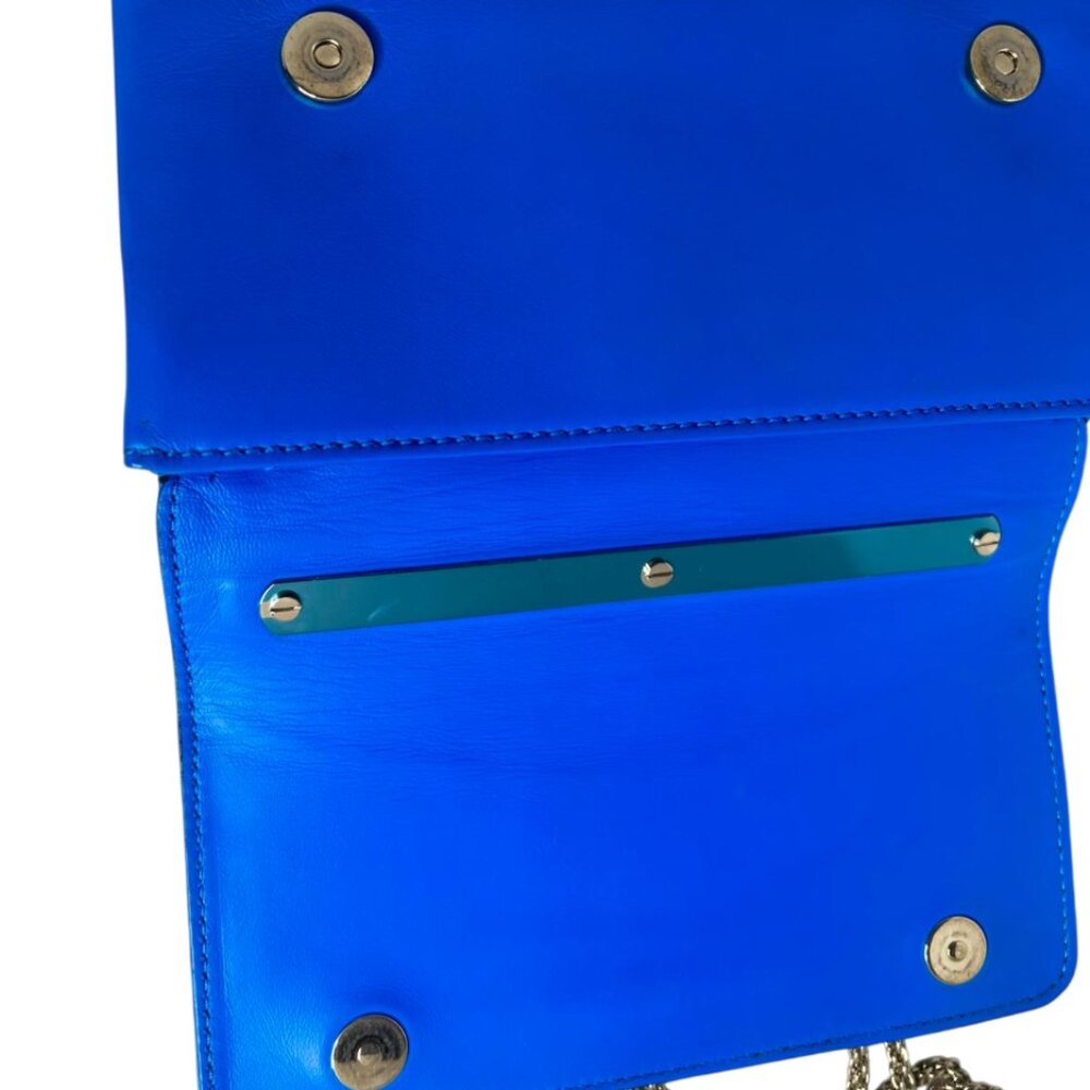 💎✨Authentic✨💎Valentino Garavani Shoulder Bag Blue Leather - Picture 8 of 11